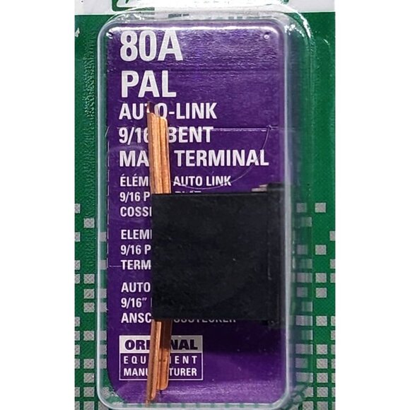 Adv Littelfuse 80A PAL Auto-Link 9/16" Bent Male Terminal OEM Automotive Fuse - Picture 2 of 6